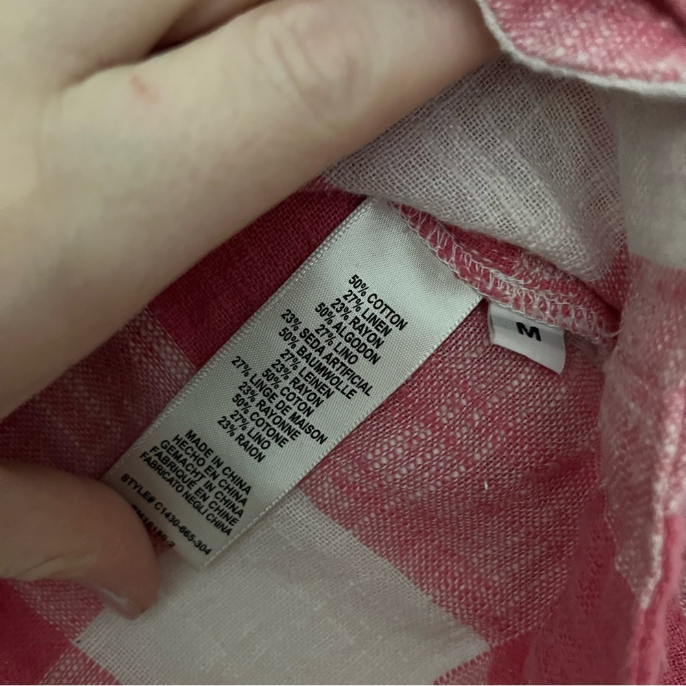 Cloth & Stone Pink Gingham Top - Picture 12 of 12
